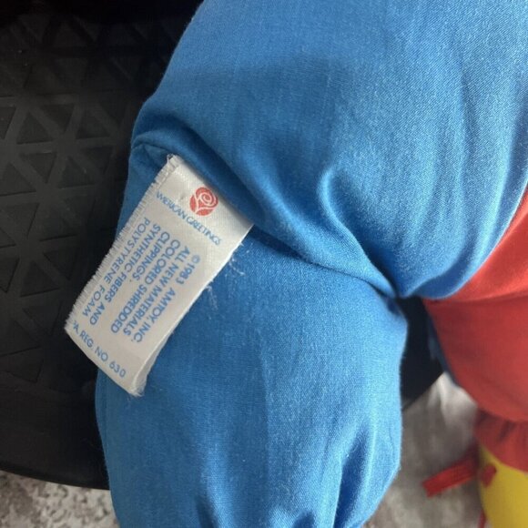 Vtg 1985 AmToy Inc Learn To Dress Clown Plush Stuffed Doll 80s Motor Skills Kids - Picture 4 of 5